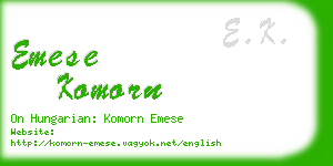 emese komorn business card